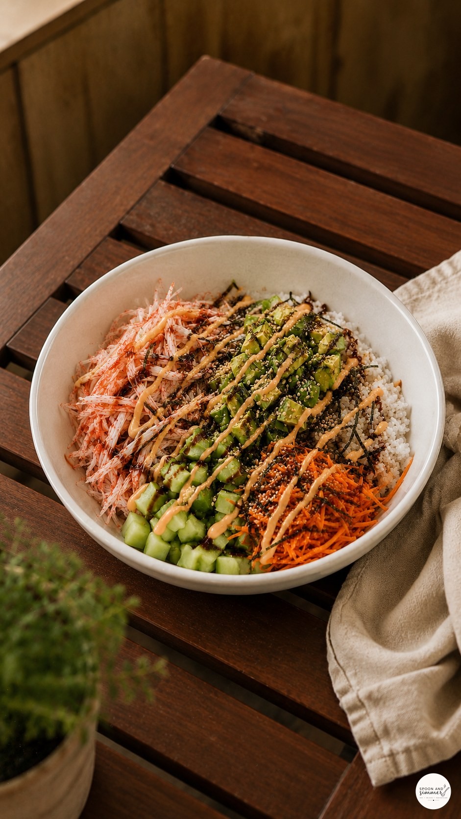 Imitation Crab California Roll Bowl (No Rolling Required)
