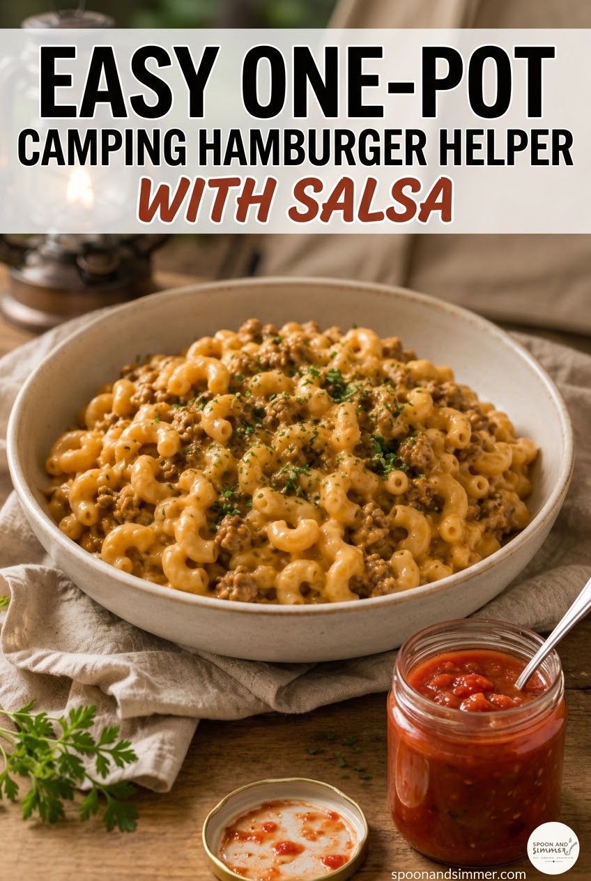 Easy One-Pot Camping Hamburger Helper With Salsa