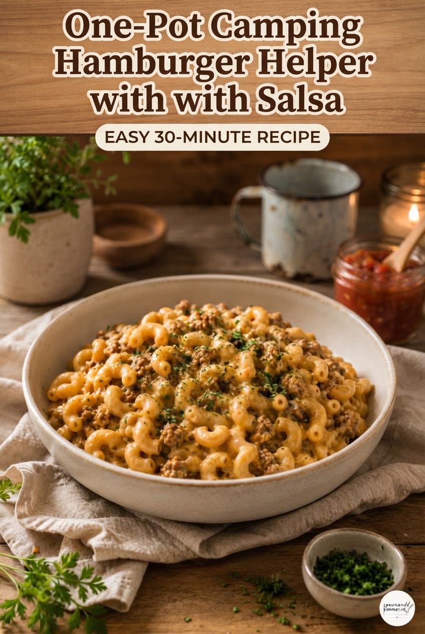 One-Pot Camping Hamburger Helper with Salsa