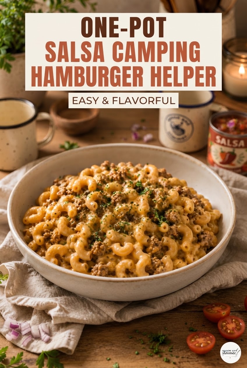 One-Pot Salsa Camping Hamburger Helper