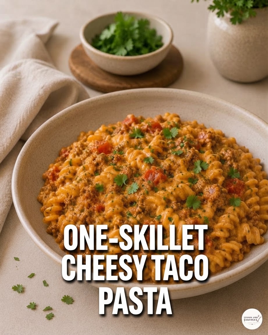 One-Skillet Cheesy Taco Pasta