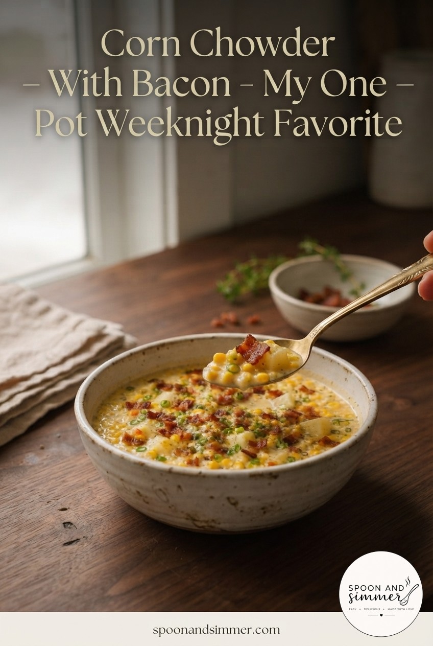 Corn Chowder With Bacon - My One - Pot Weeknight Favorite
