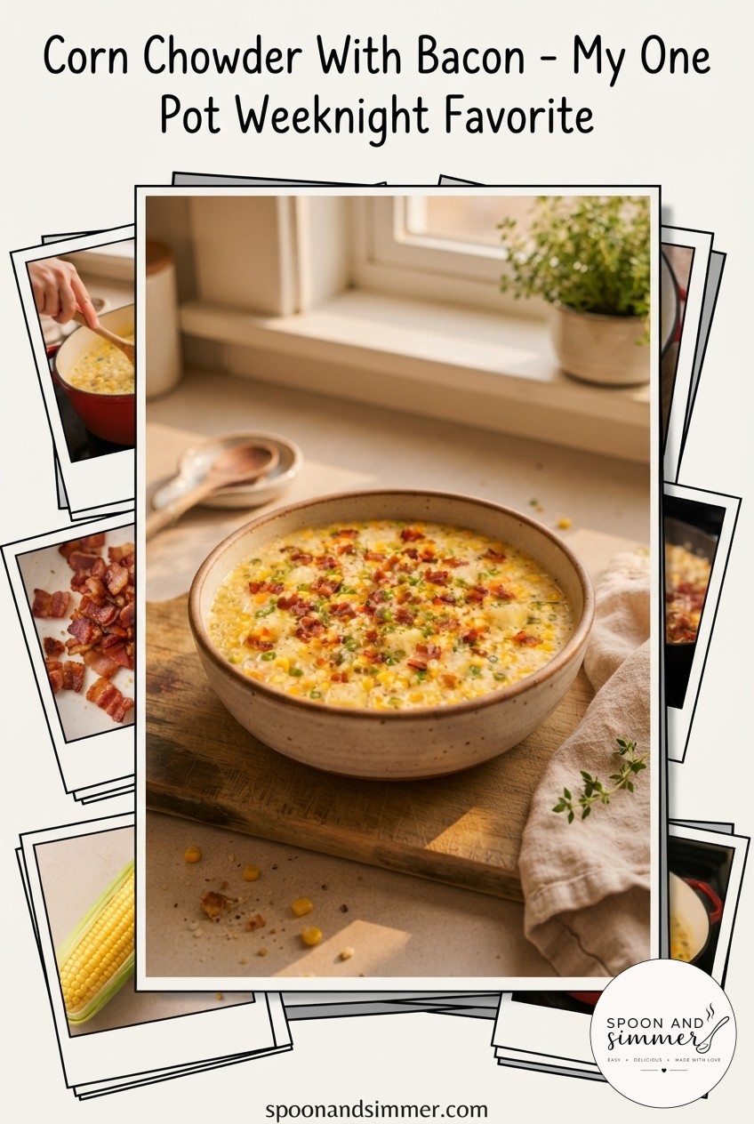 Corn Chowder With Bacon - My One - Pot Weeknight Favorite