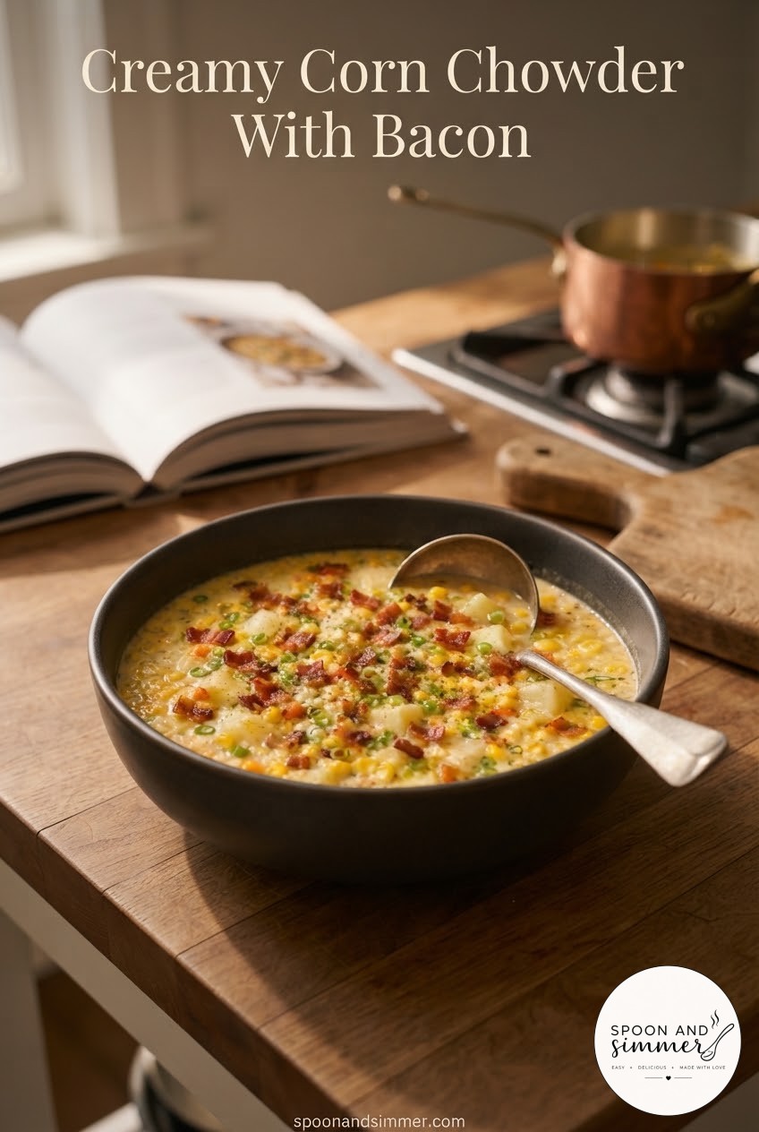 Creamy Corn Chowder With Bacon