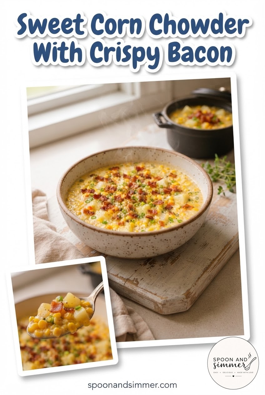 Sweet Corn Chowder With Crispy Bacon
