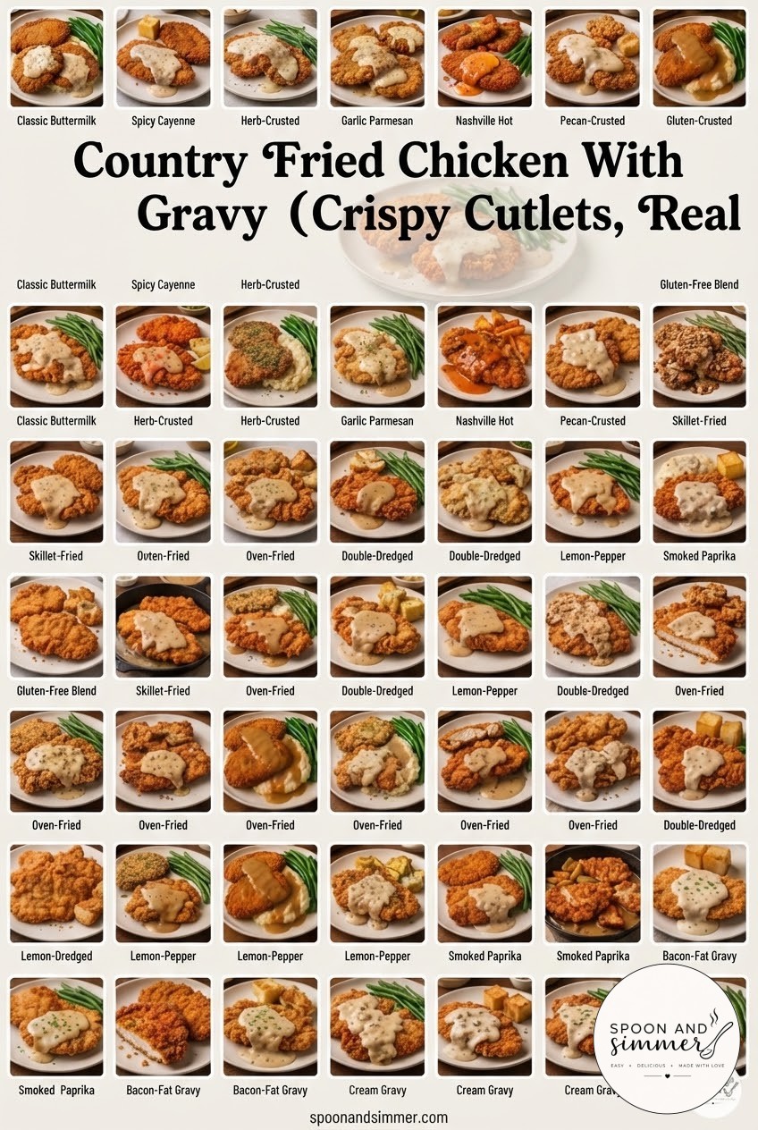 Country Fried Chicken With Gravy (Crispy Cutlets, Real