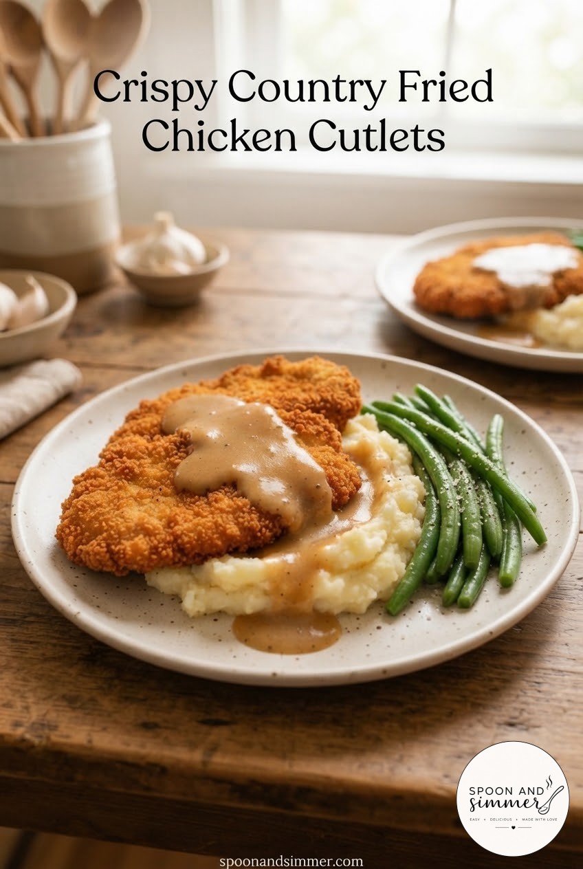 Crispy Country Fried Chicken Cutlets
