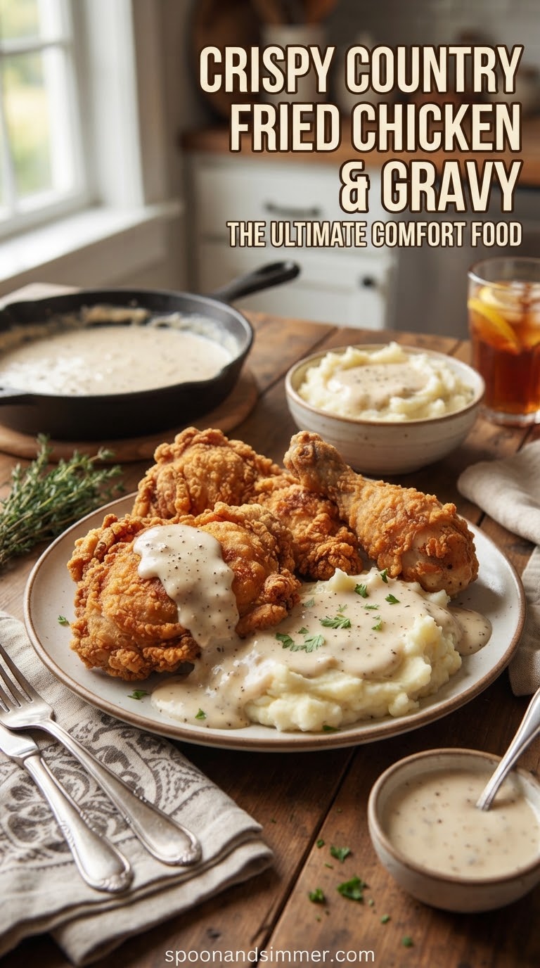Crispy Country Fried Chicken & Gravy