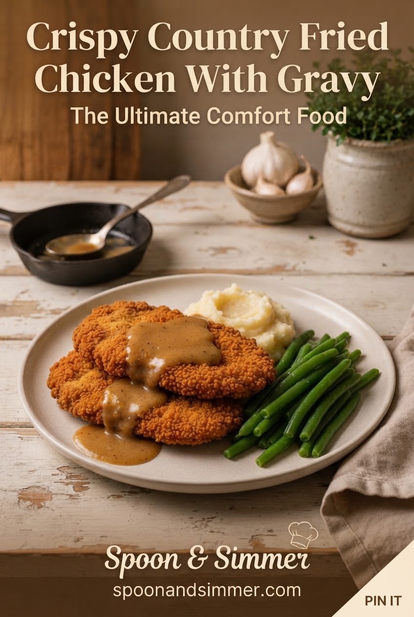 Crispy Country Fried Chicken With Gravy