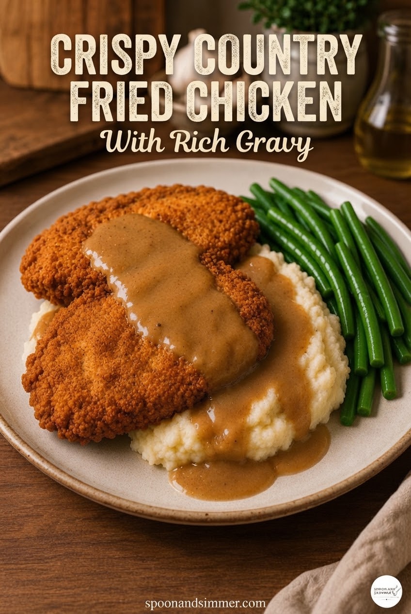 Crispy Country Fried Chicken With Gravy