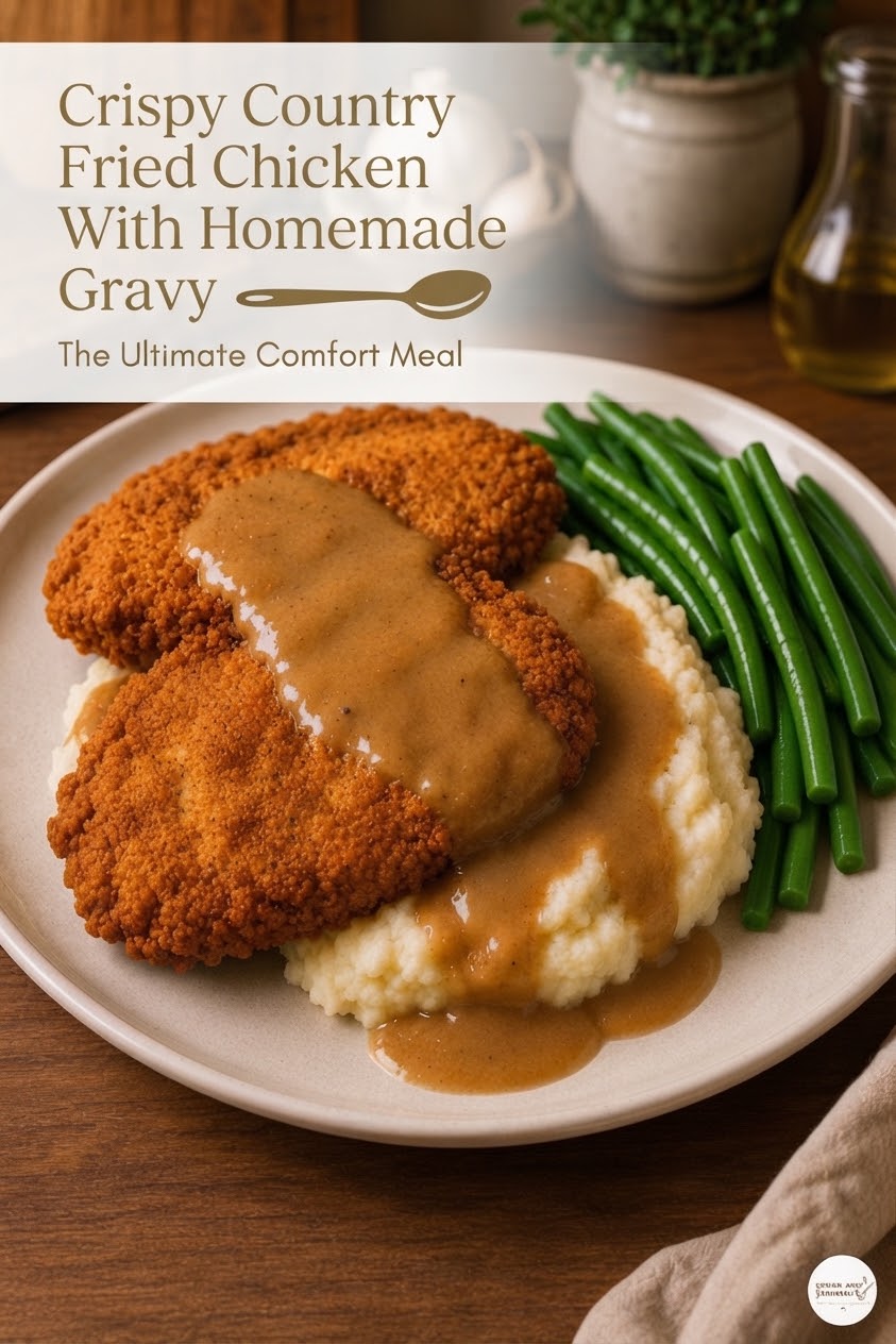 Crispy Country Fried Chicken With Homemade Gravy