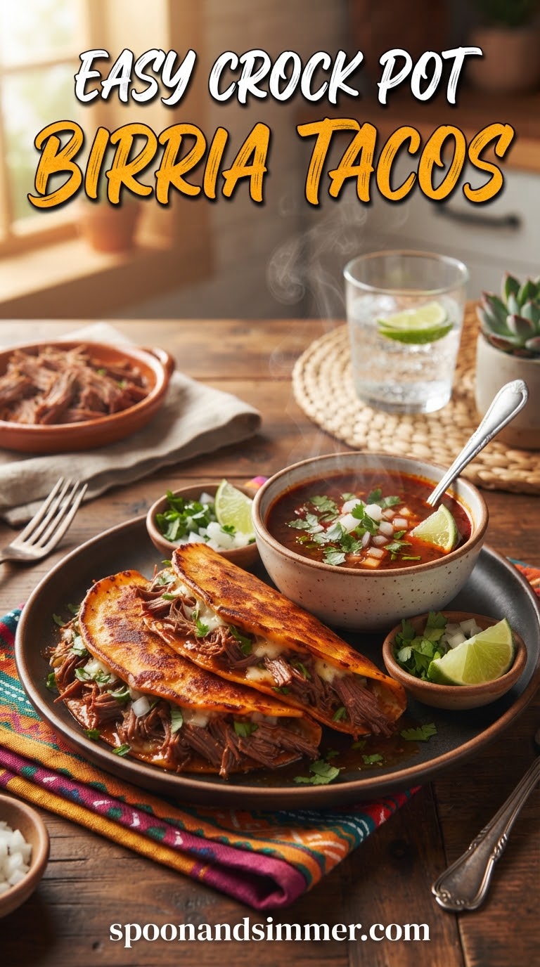 Easy Crock Pot Birria Tacos