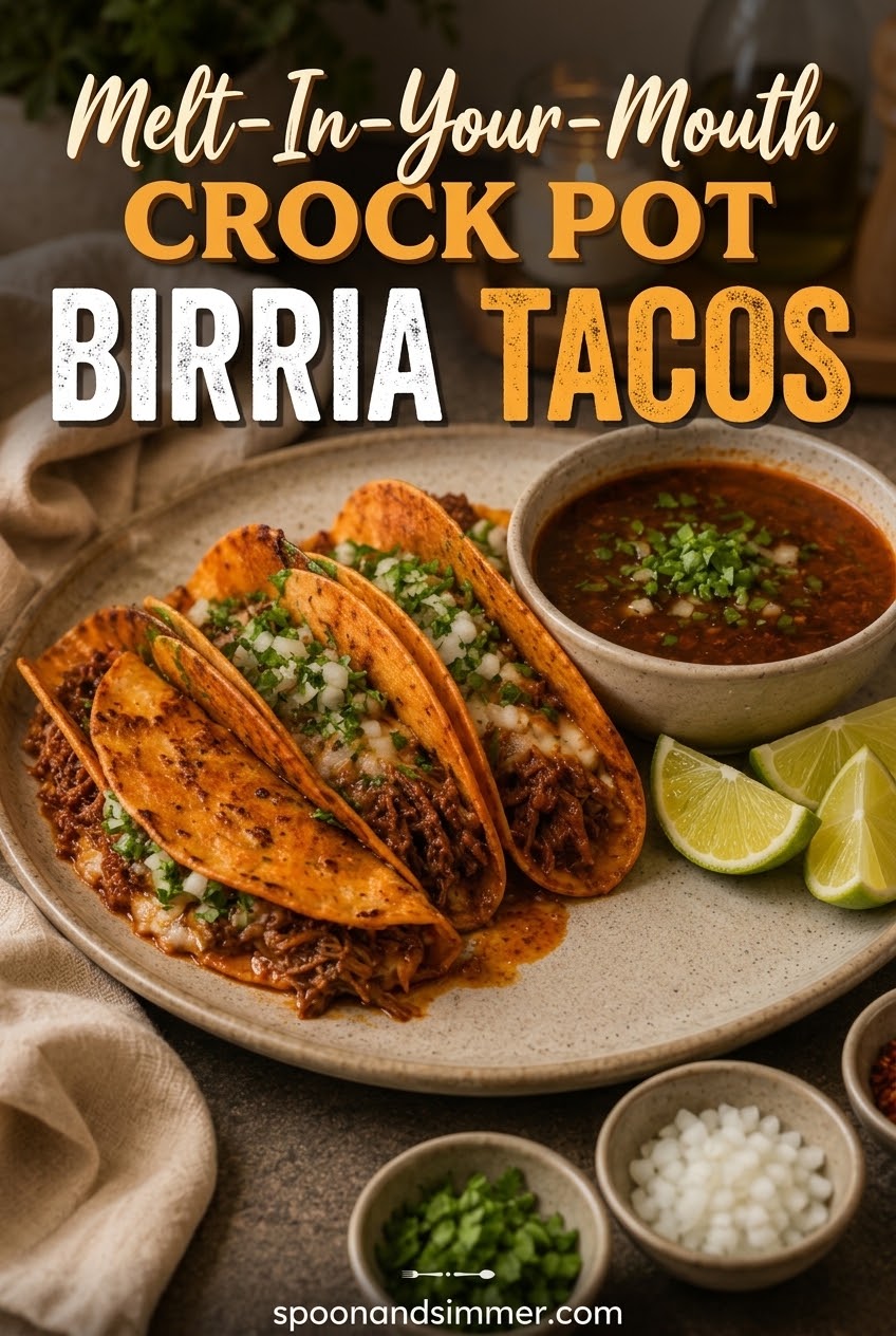 Melt-In-Your-Mouth Crock Pot Birria Tacos