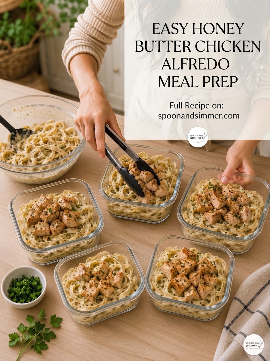 Easy Honey Butter Chicken Alfredo Meal Prep