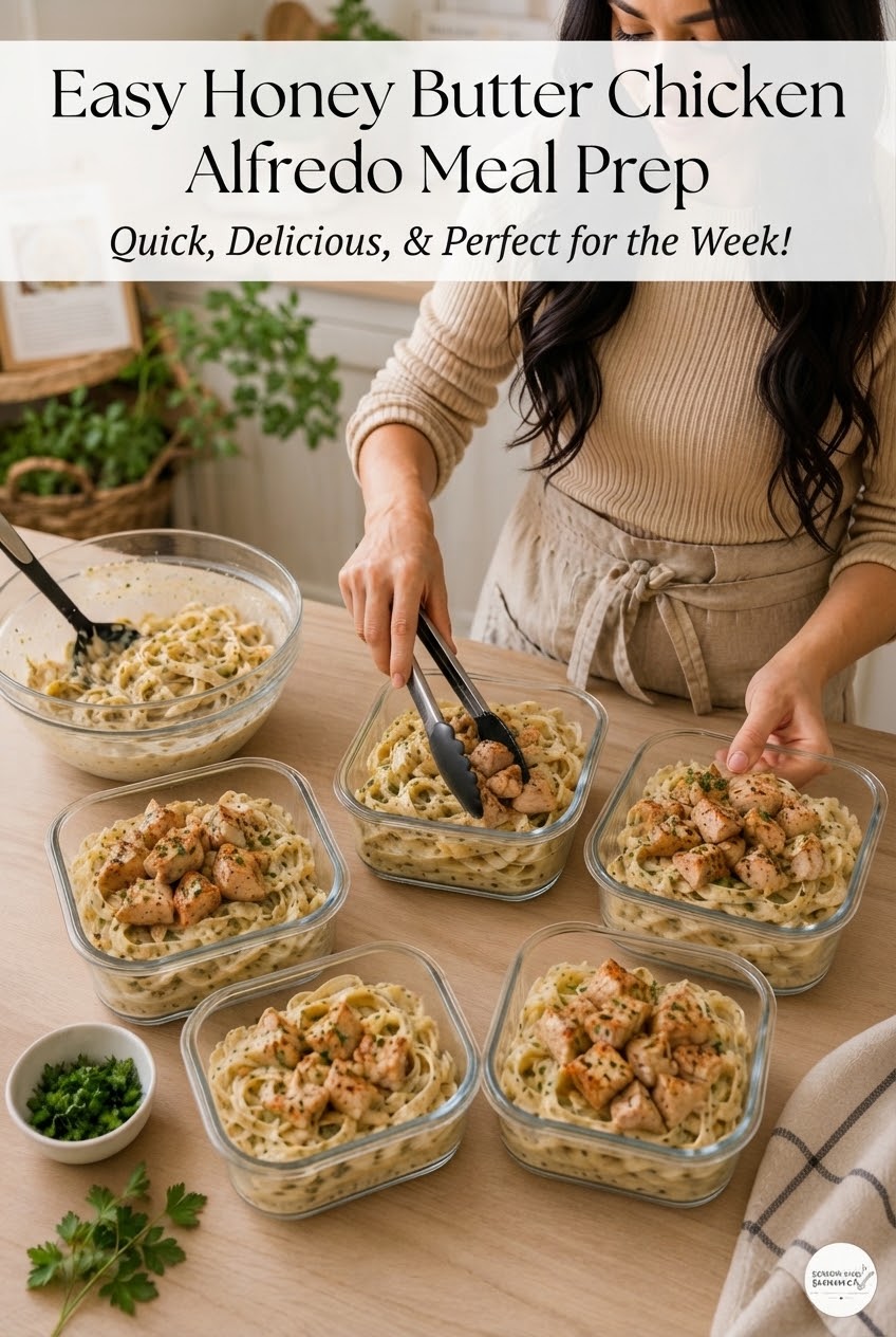 Easy Honey Butter Chicken Alfredo Meal Prep