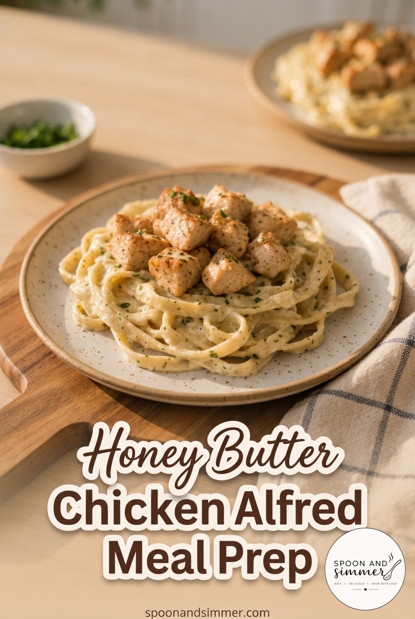 Honey Butter Chicken Alfredo Meal Prep