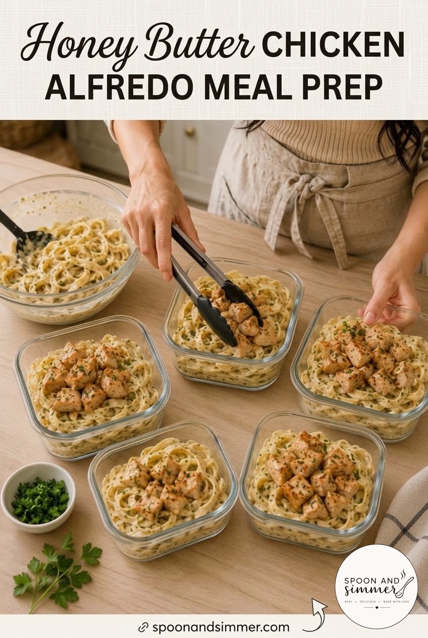 Honey Butter Chicken Alfredo Meal Prep