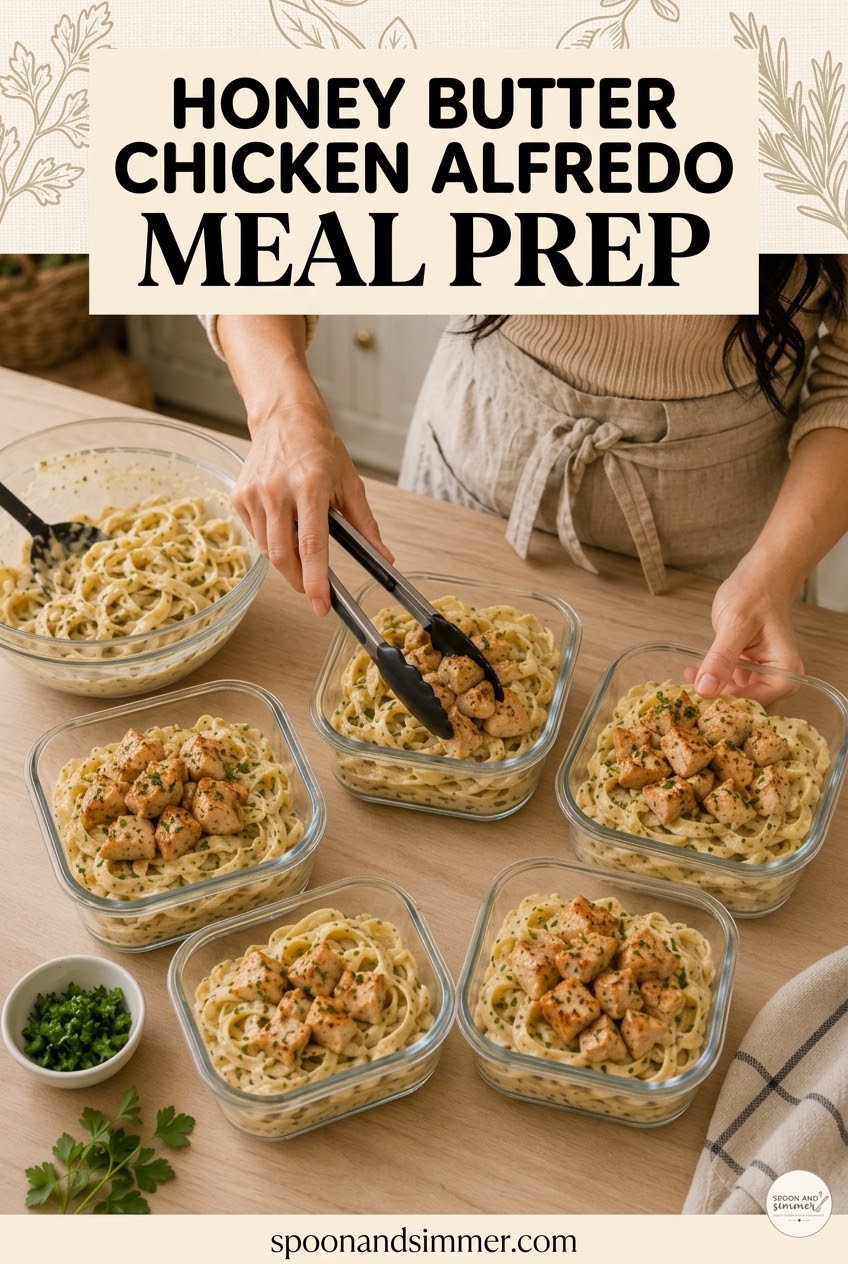 Honey Butter Chicken Alfredo Meal Prep