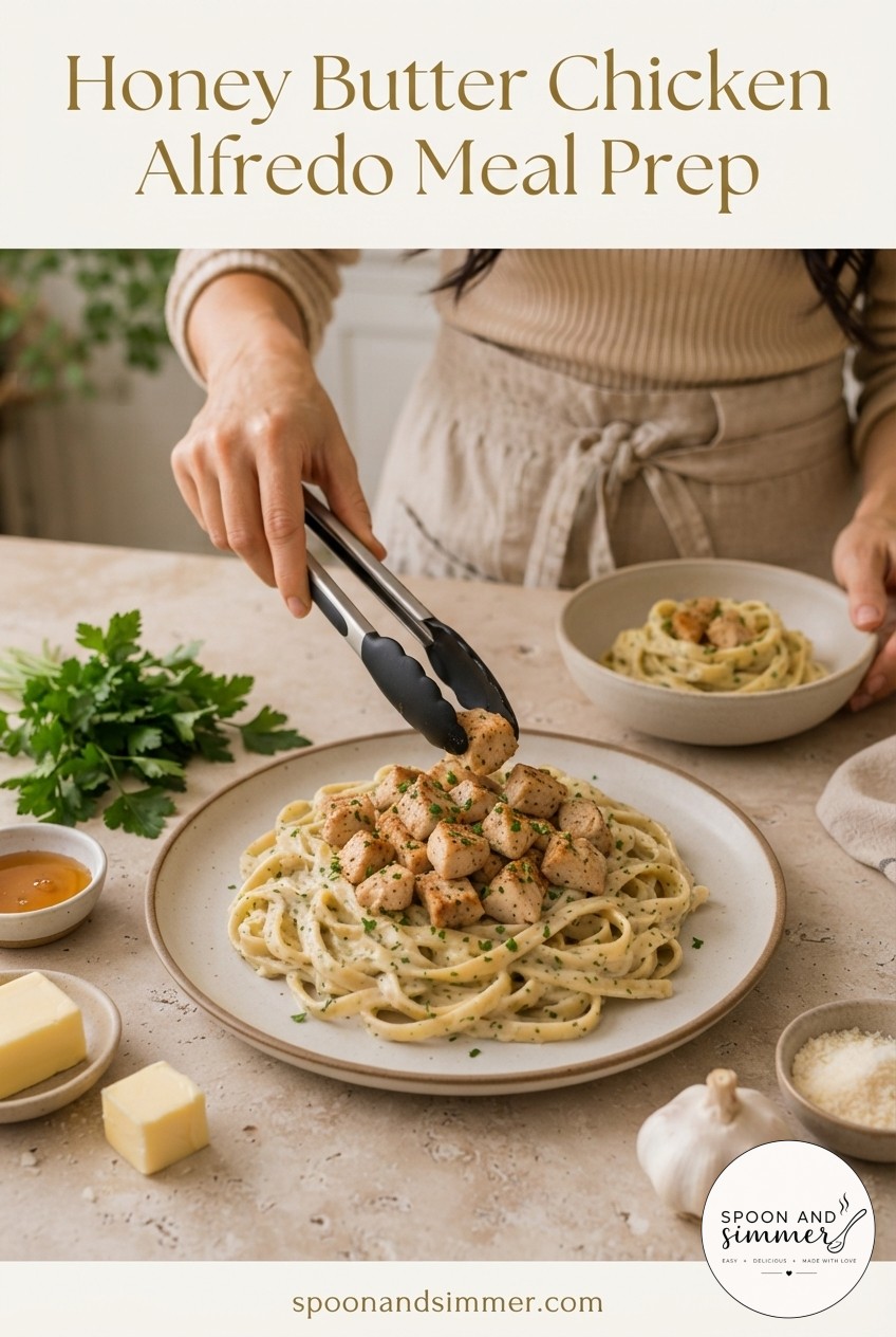 Honey Butter Chicken Alfredo Meal Prep