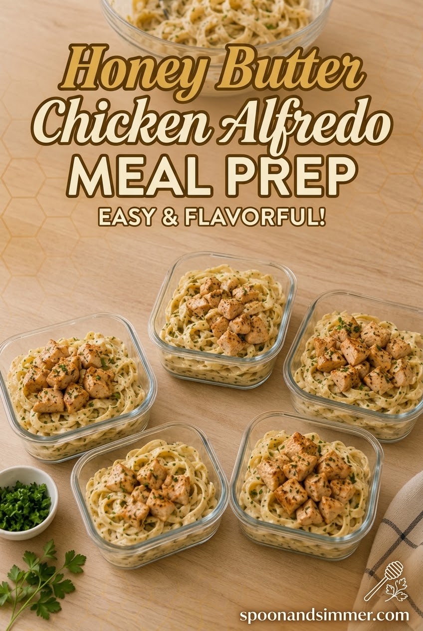 Honey Butter Chicken Alfredo Meal Prep