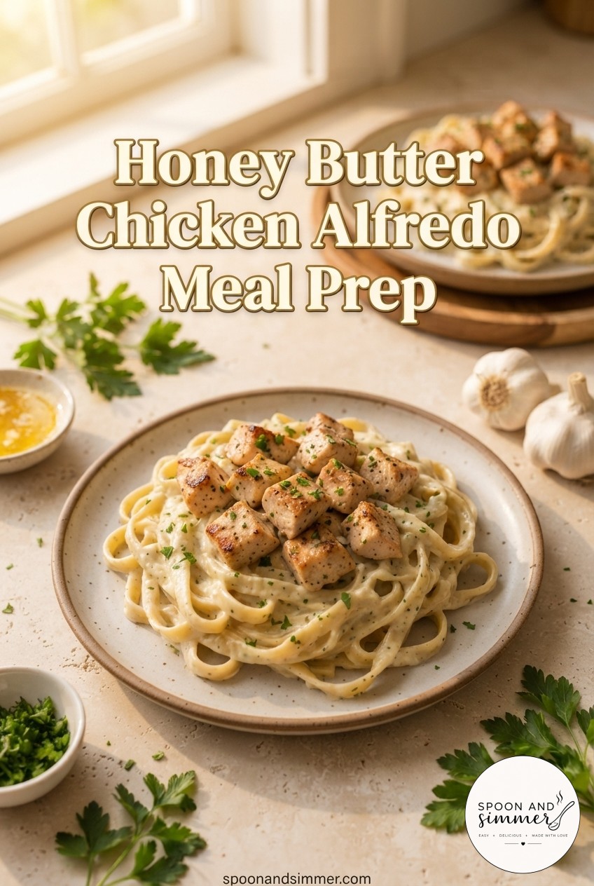 Honey Butter Chicken Alfredo Meal Prep