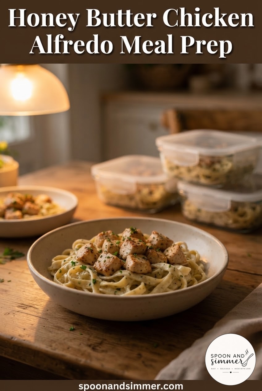 Honey Butter Chicken Alfredo Meal Prep