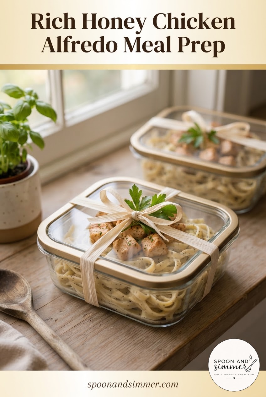 Rich Honey Chicken Alfredo Meal Prep