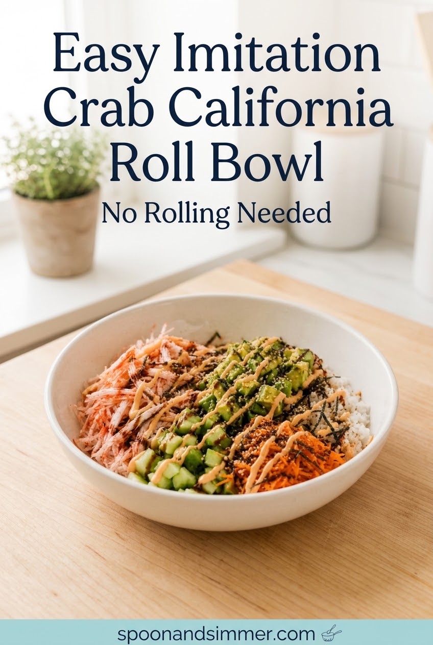 Easy Imitation Crab California Roll Bowl No Rolling Needed