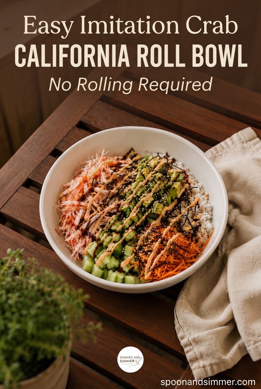 Easy Imitation Crab California Roll Bowl No Rolling Required