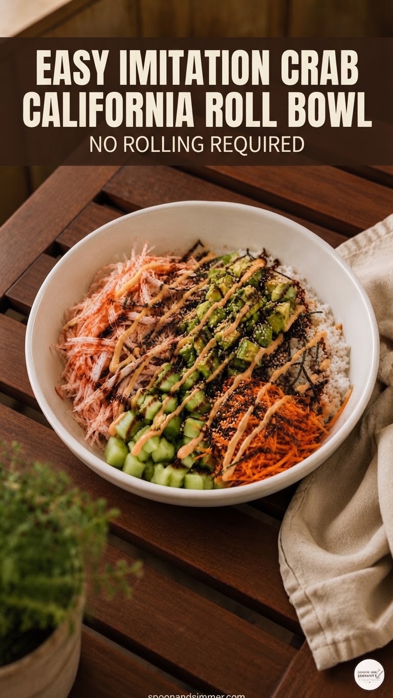 Easy Imitation Crab California Roll Bowl No Rolling Required