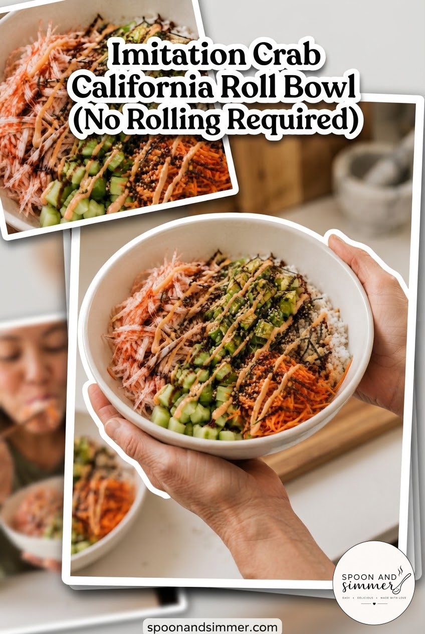 Imitation Crab California Roll Bowl (No Rolling Required)