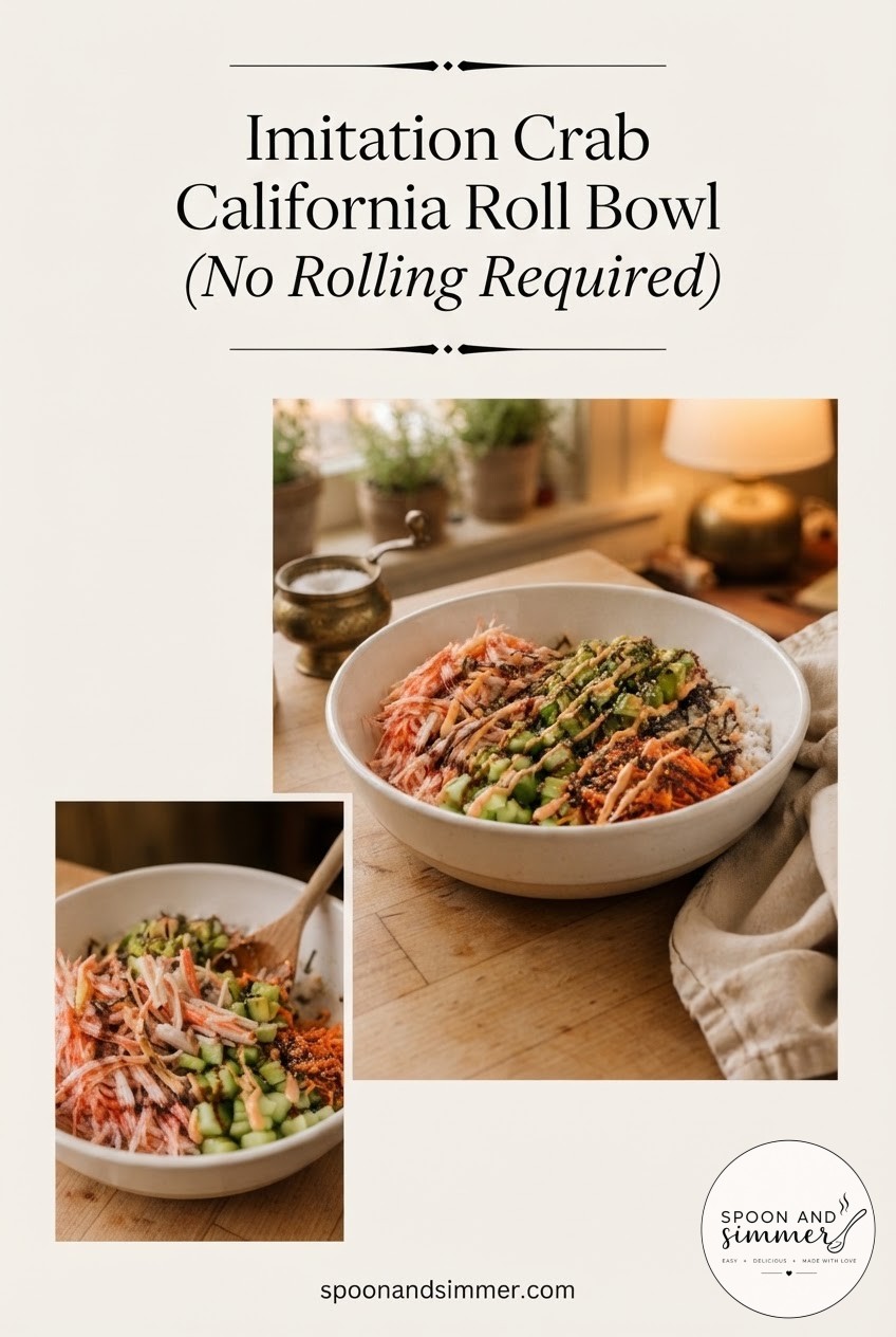 Imitation Crab California Roll Bowl (No Rolling Required)