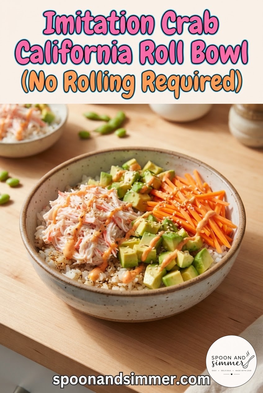 Imitation Crab California Roll Bowl (No Rolling Required)