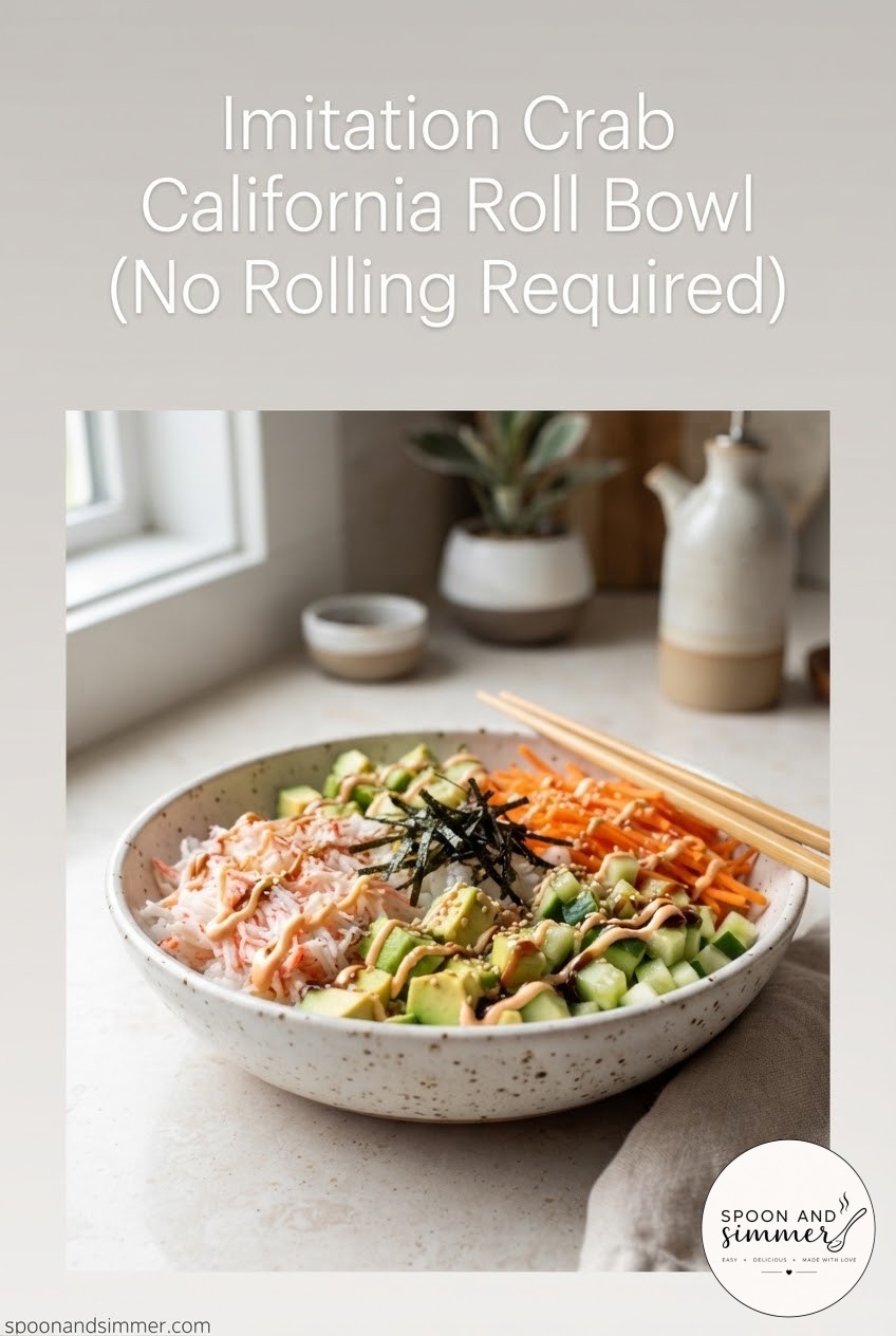 Imitation Crab California Roll Bowl (No Rolling Required)