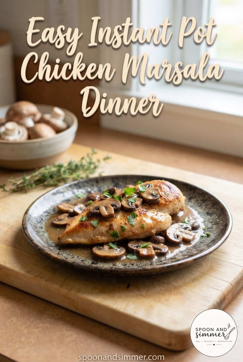 Easy Instant Pot Chicken Marsala Dinner