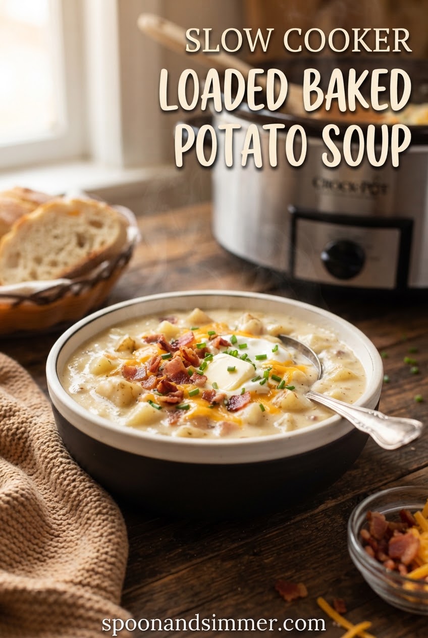 Slow Cooker Loaded Baked Potato Soup