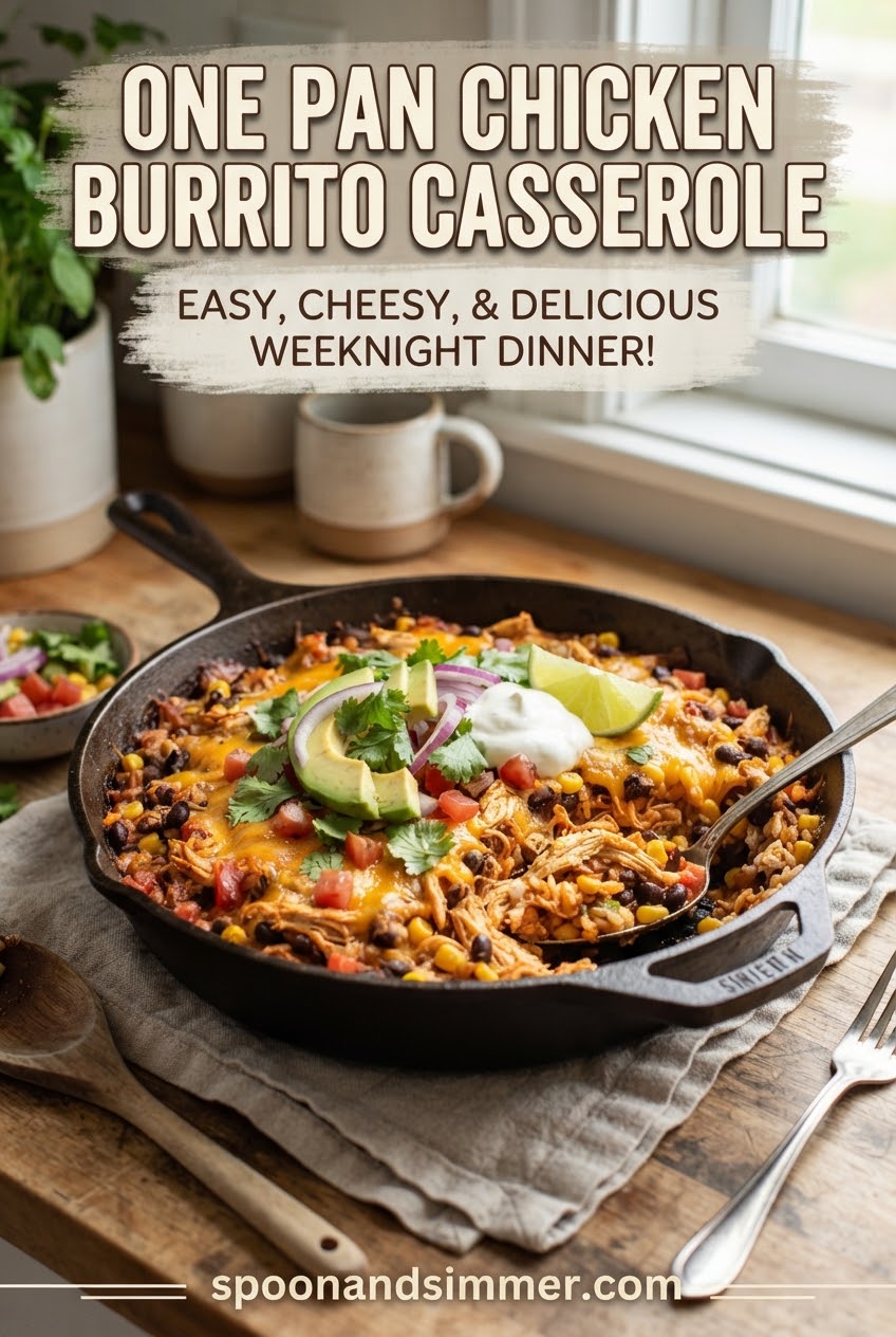 One Pan Chicken Burrito Casserole