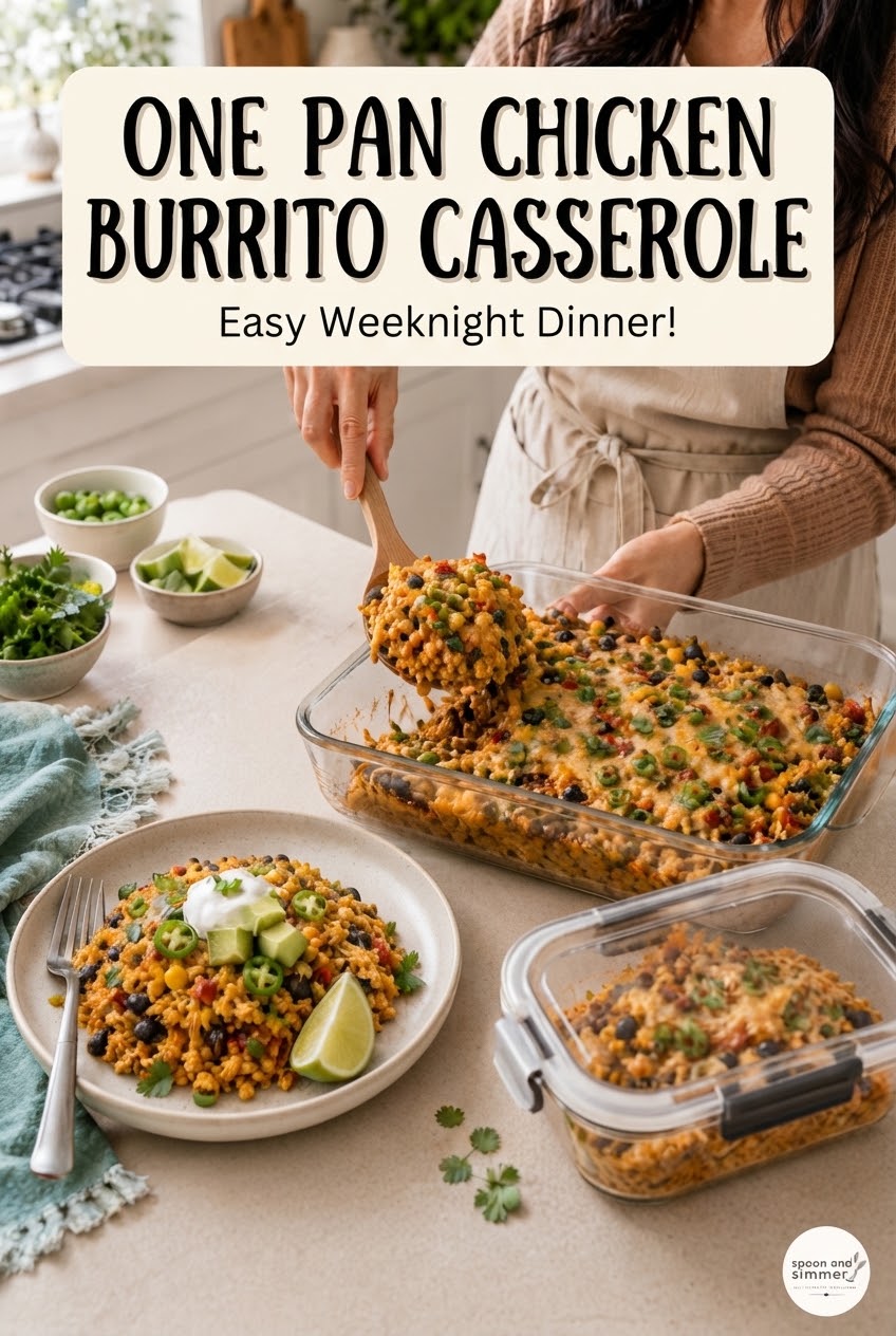 One Pan Chicken Burrito Casserole
