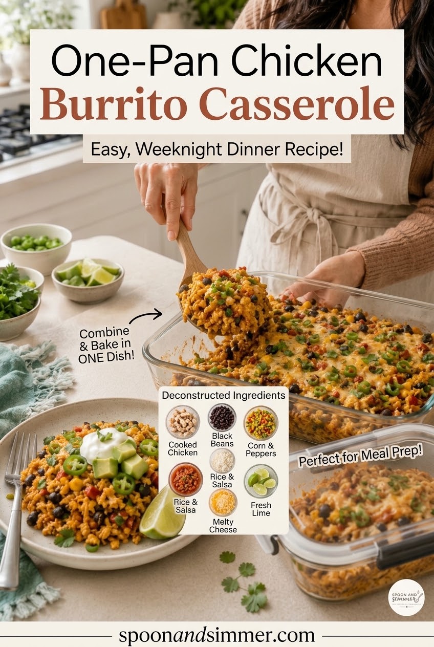 One-Pan Chicken Burrito Casserole