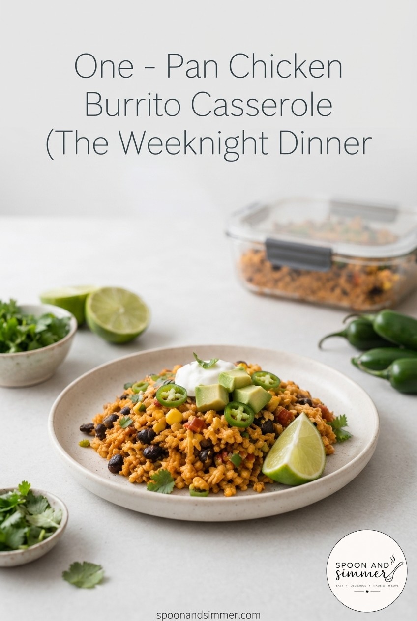 One - Pan Chicken Burrito Casserole (The Weeknight Dinner