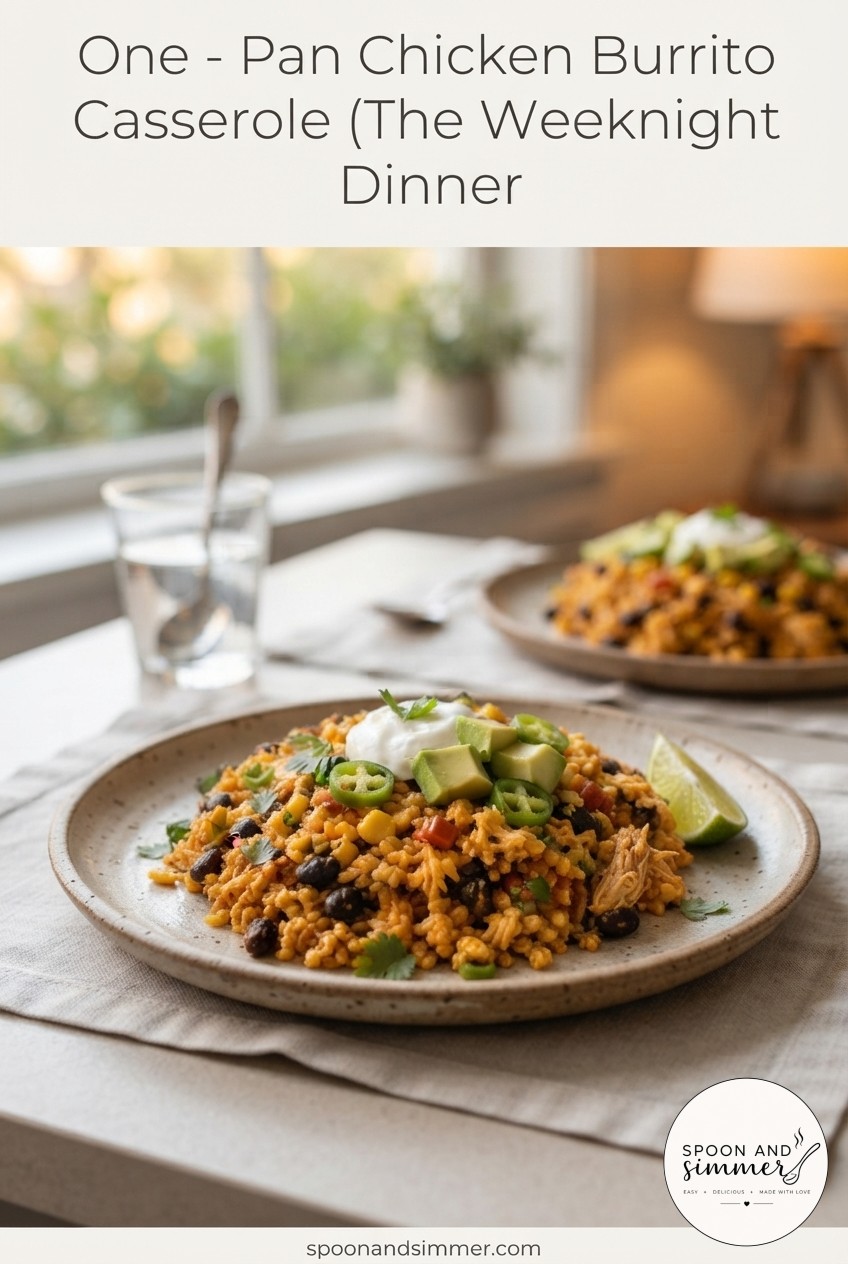 One - Pan Chicken Burrito Casserole (The Weeknight Dinner