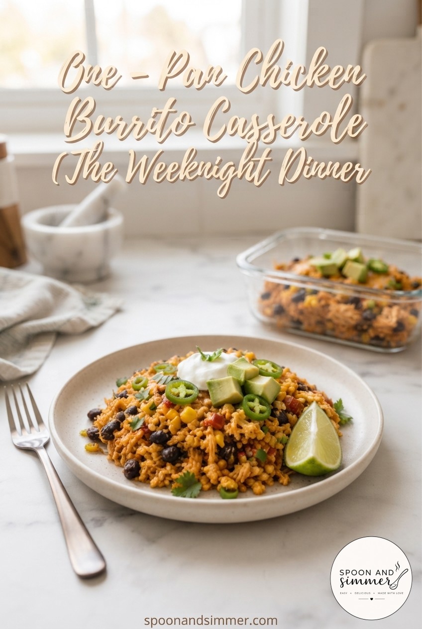 One - Pan Chicken Burrito Casserole (The Weeknight Dinner