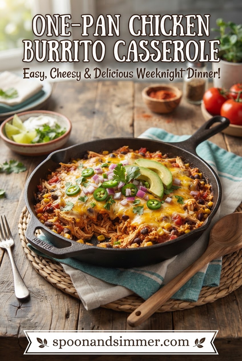 One-Pan Chicken Burrito Casserole
