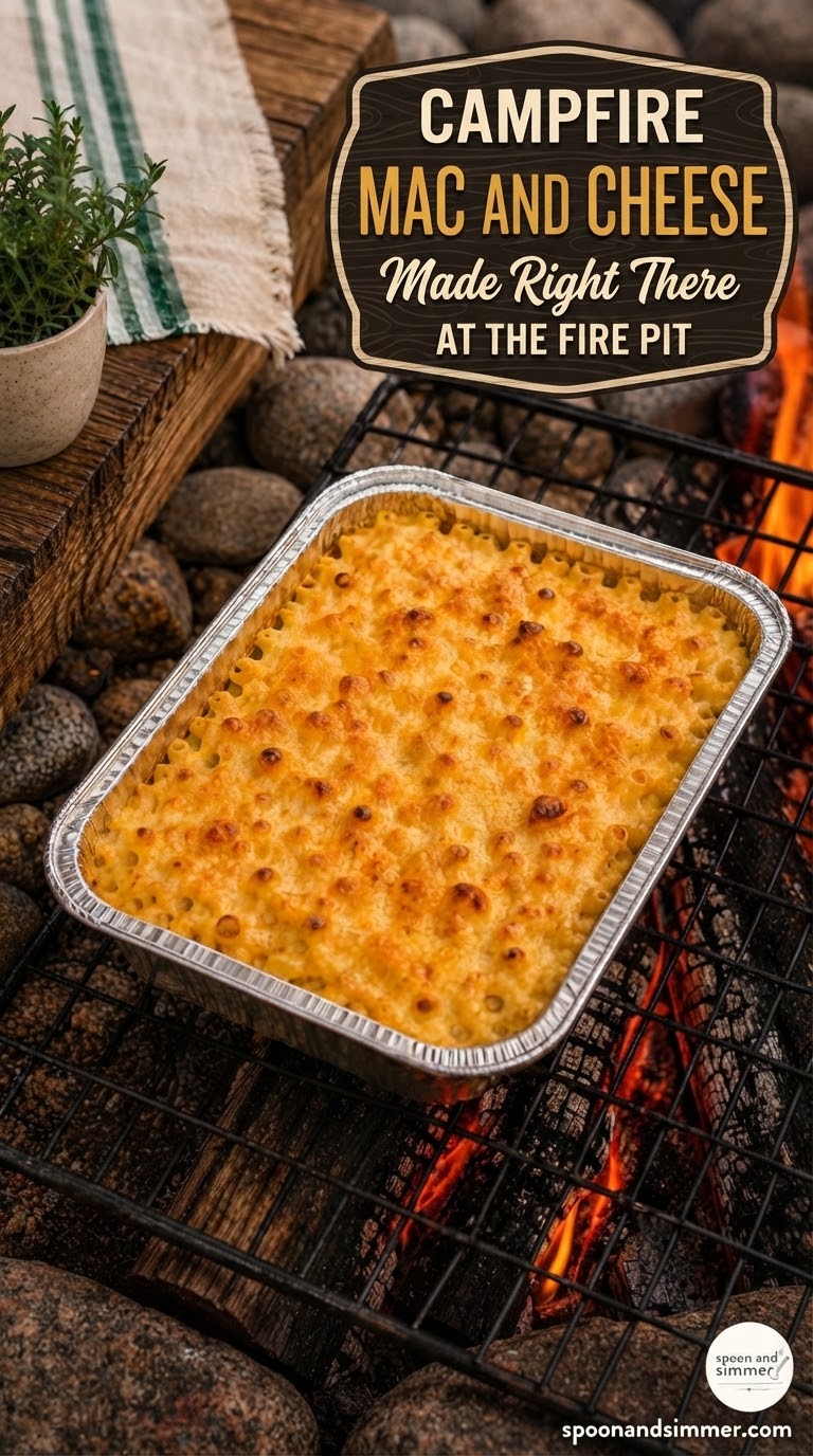 Campfire Mac And Cheese, Made Right There At The Fire Pit