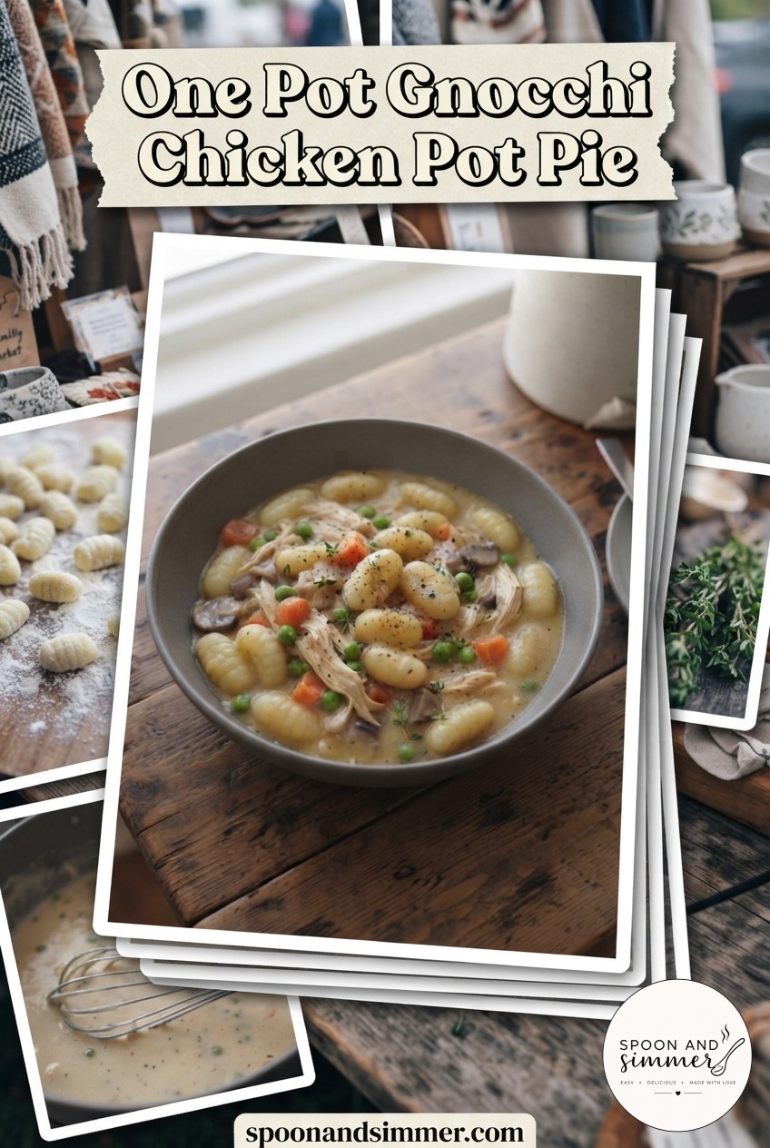 One Pot Gnocchi Chicken Pot Pie