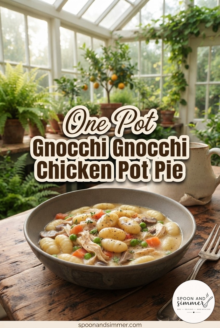 One Pot Gnocchi Chicken Pot Pie