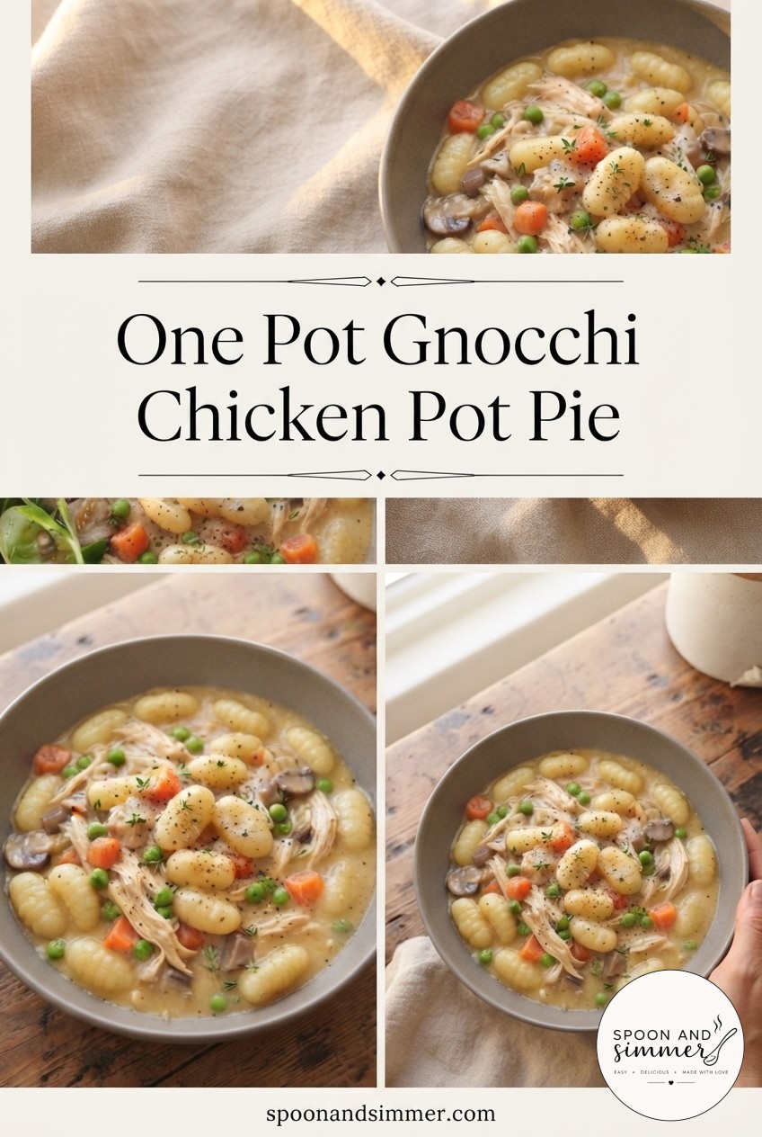 One Pot Gnocchi Chicken Pot Pie