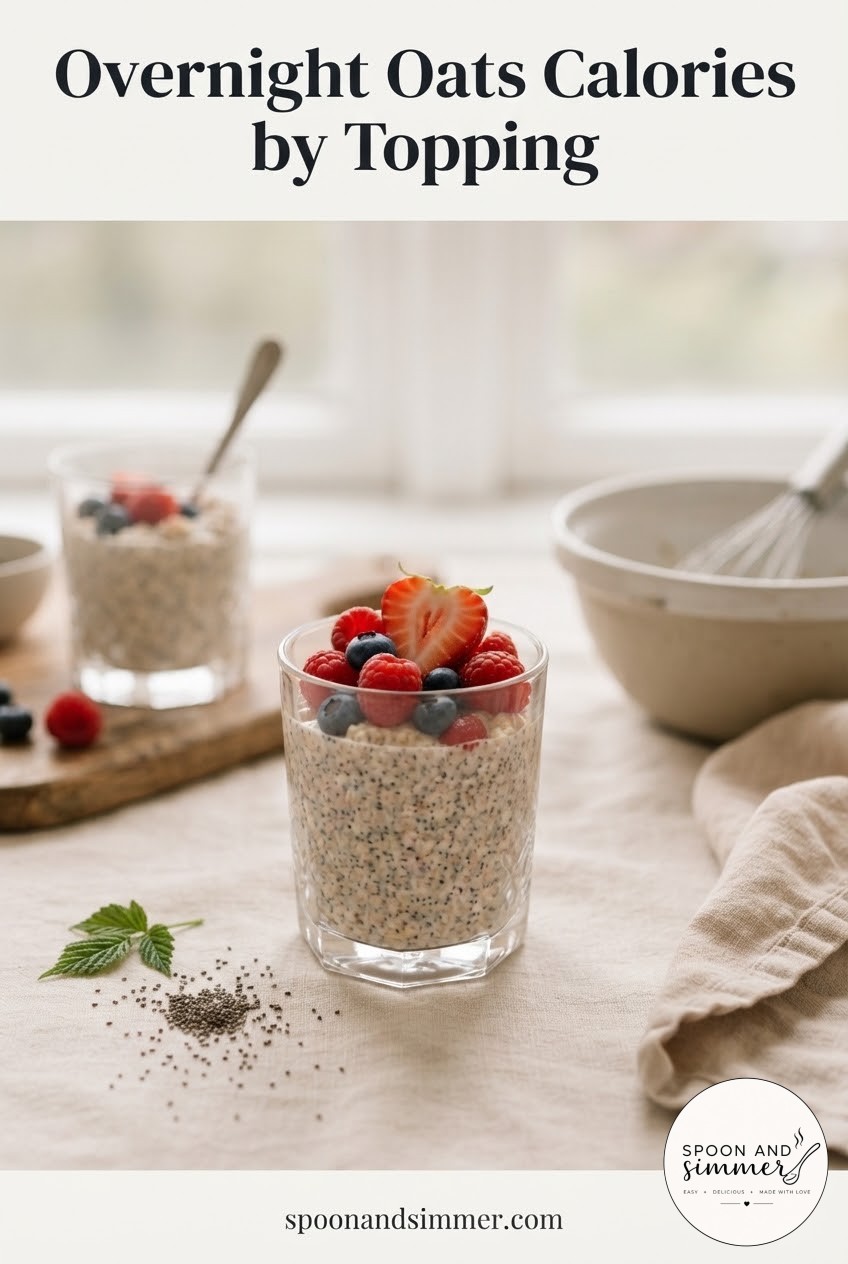 Overnight Oats Calories by Topping