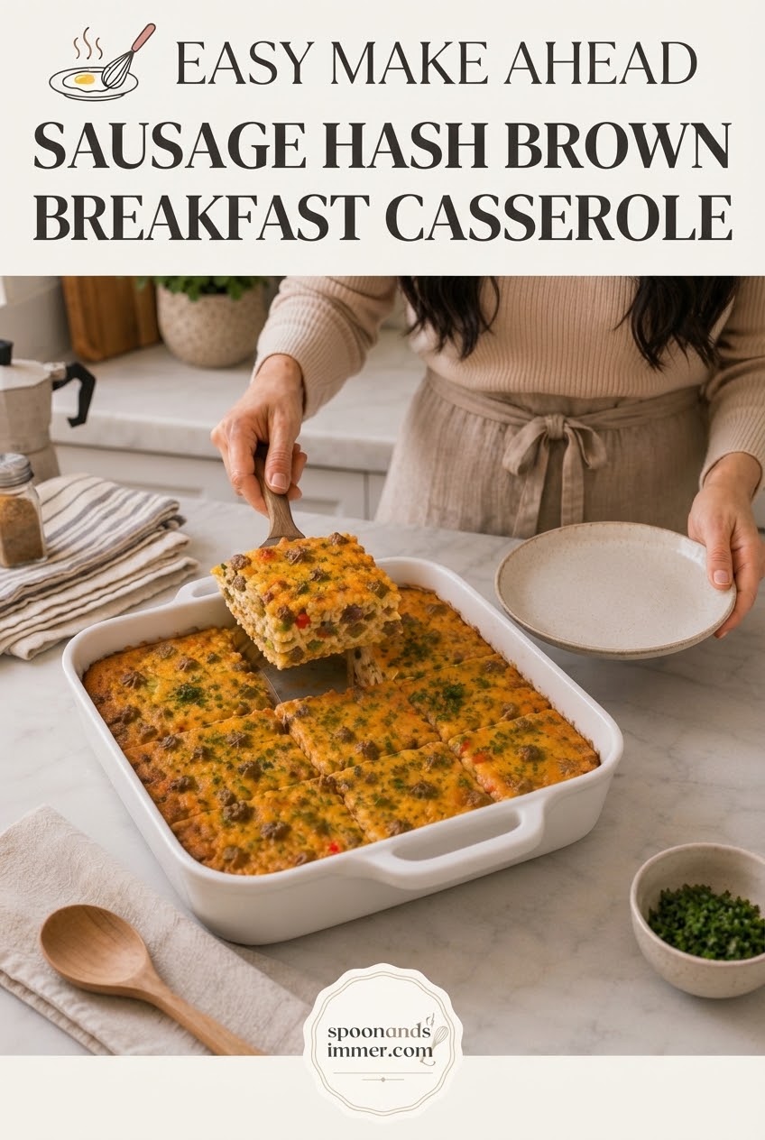 Easy Make Ahead Sausage Hash Brown Breakfast Casserole