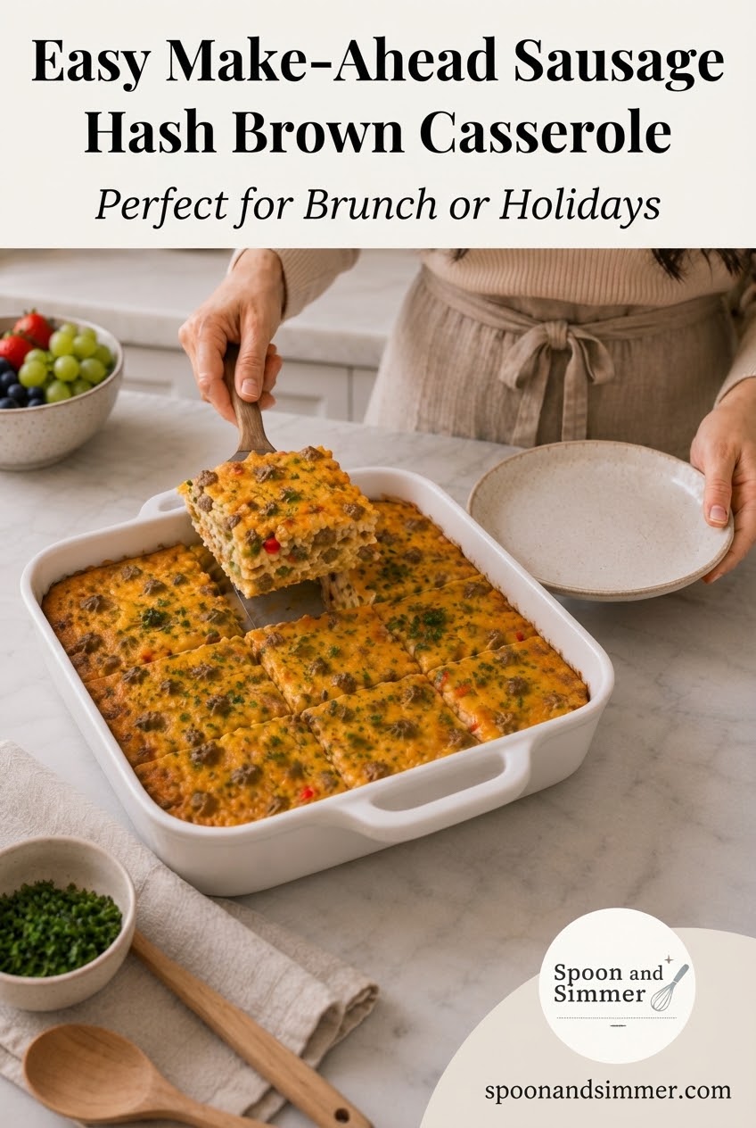 Easy Make-Ahead Sausage Hash Brown Casserole